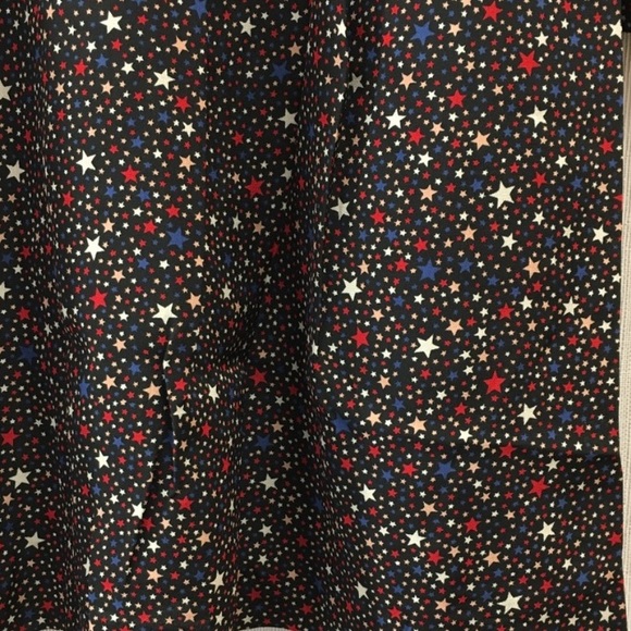 Madewell 100% Silk Red White & Blue Stars Tie Silk Dress - Picture 10 of 12